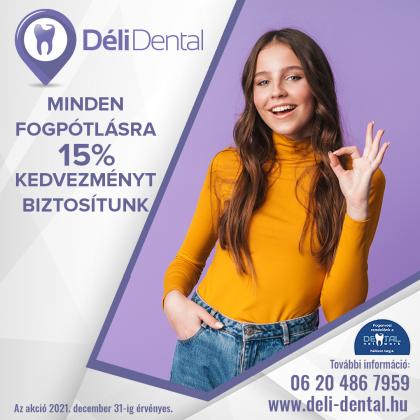 15% kedvezmény Fogpótlásokra 15% kedvezmény Fogpótlásokra